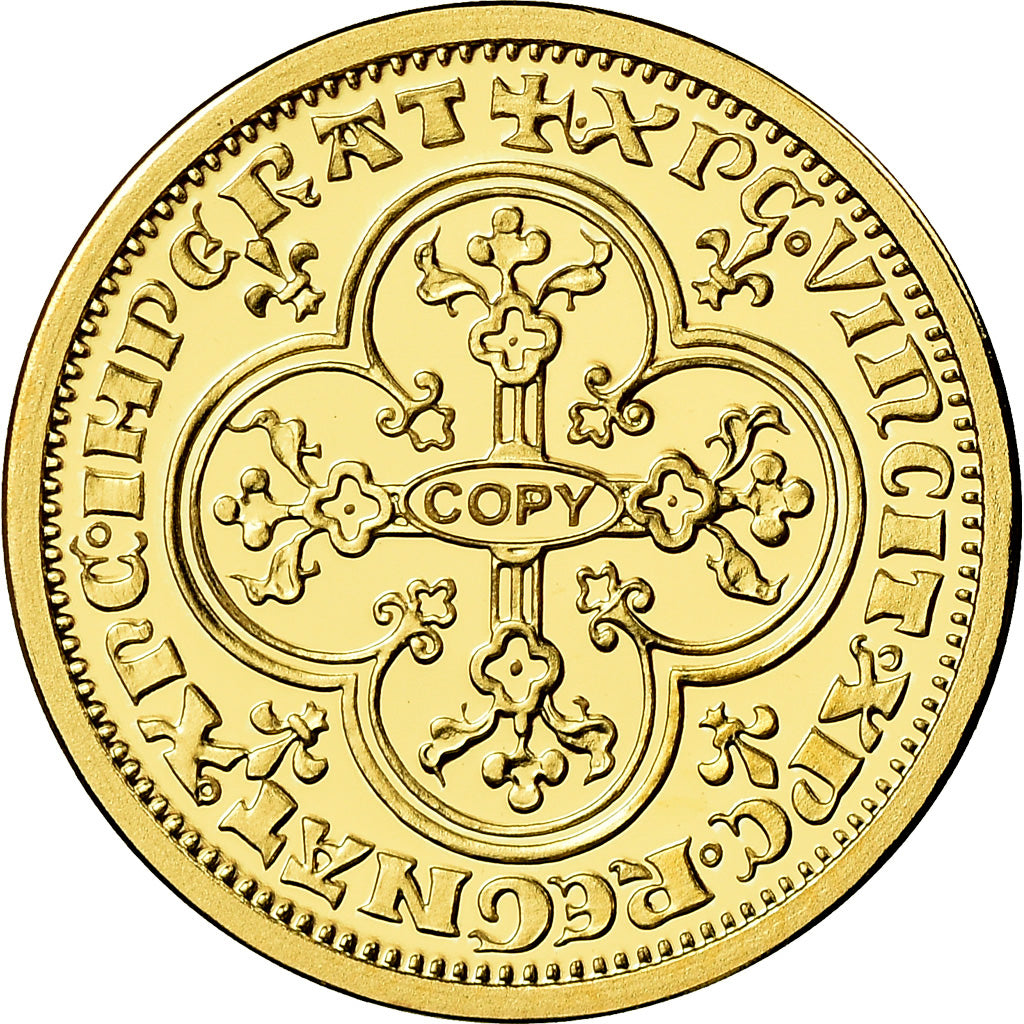 Francia, medalla, Reproduction, Jean II le Bon, Mouton d'Or, FDC, Oro