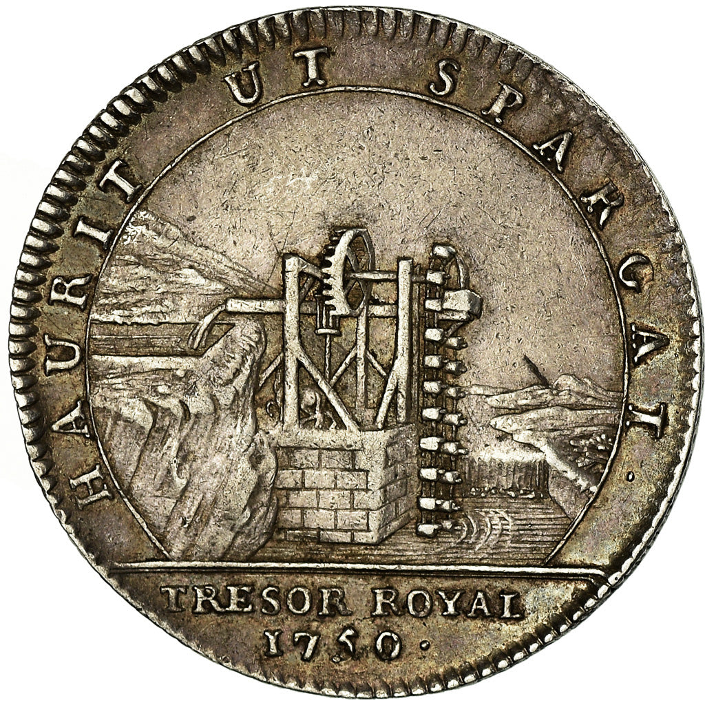 Frankreich, Token, Louis XV, Trésor Royal, History, 1750, VZ, Silber