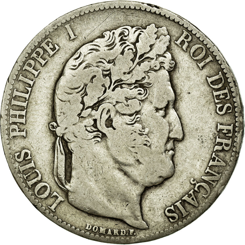 Coin, France, Louis-Philippe, 5 Francs, 1845, Lille, VF(20-25), Silver