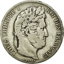 Coin, France, Louis-Philippe, 5 Francs, 1845, Lille, VF(20-25), Silver