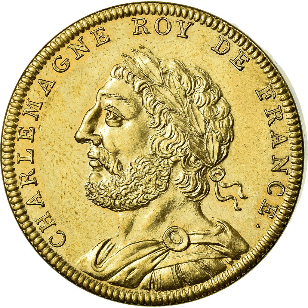 França, Medal, Les Rois de France, Charlemagne, História, Piéfort, MS(65-70)
