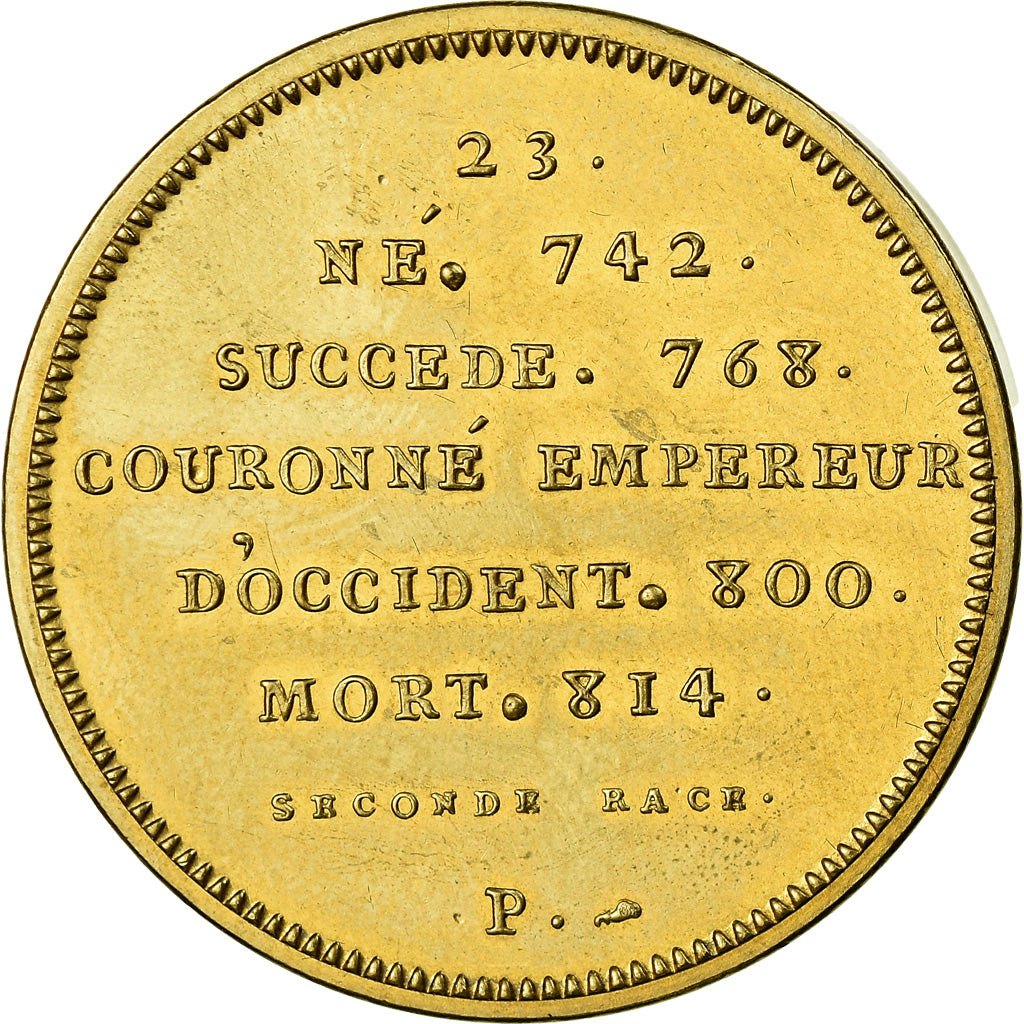 França, Medal, Les Rois de France, Charlemagne, História, Piéfort, MS(65-70)