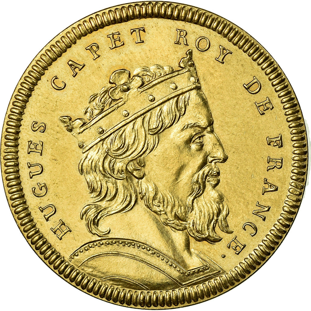 France, Medal, Les Rois de France, Hugues Capet, History, Piéfort, MS(65-70)