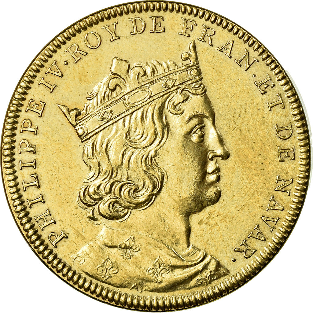 France, Medal, Les Rois de France, Philippe IV, History, Piéfort, MS(65-70)