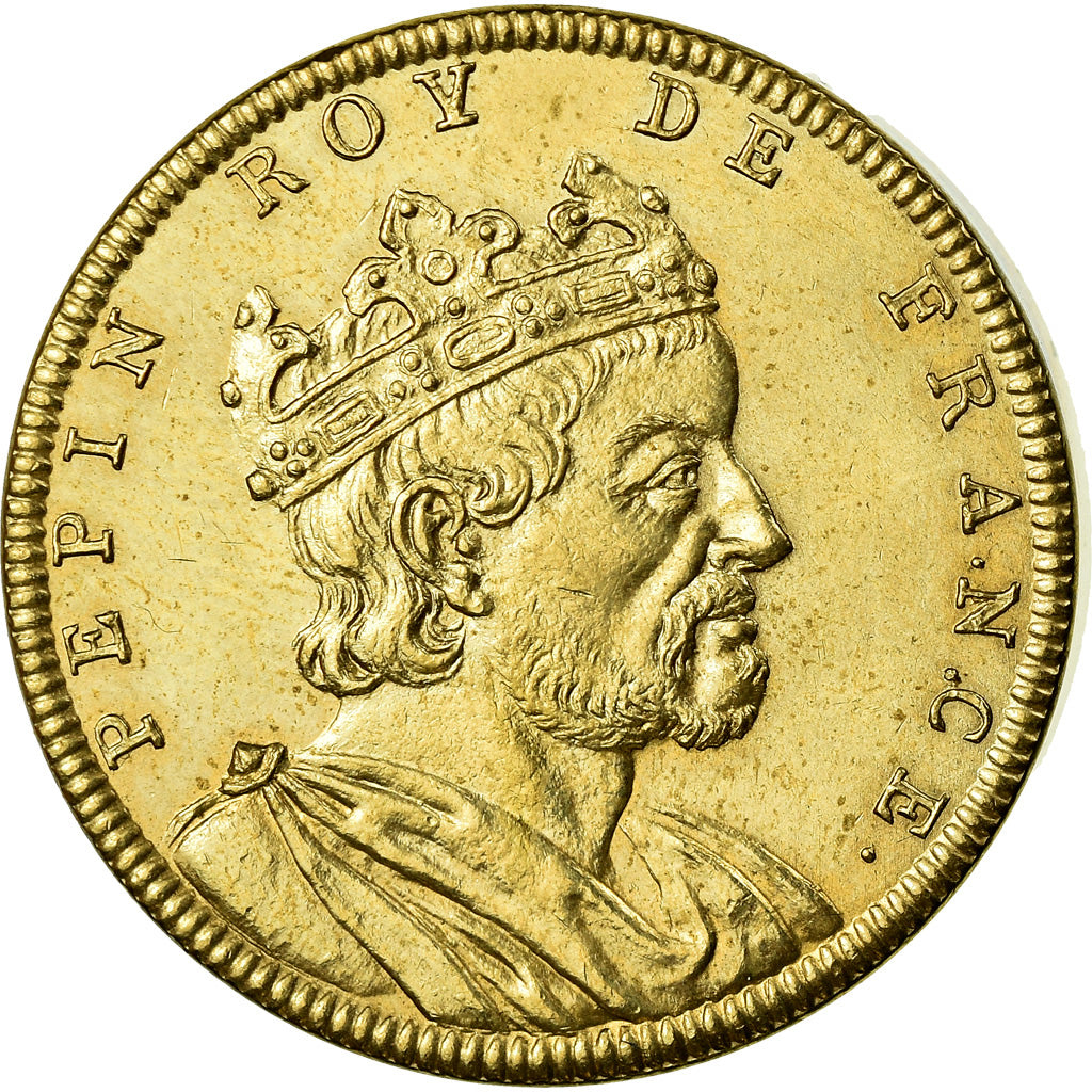 France, Medal, Les Rois de France, Pépin le Bref, History, Piéfort, MS(65-70)