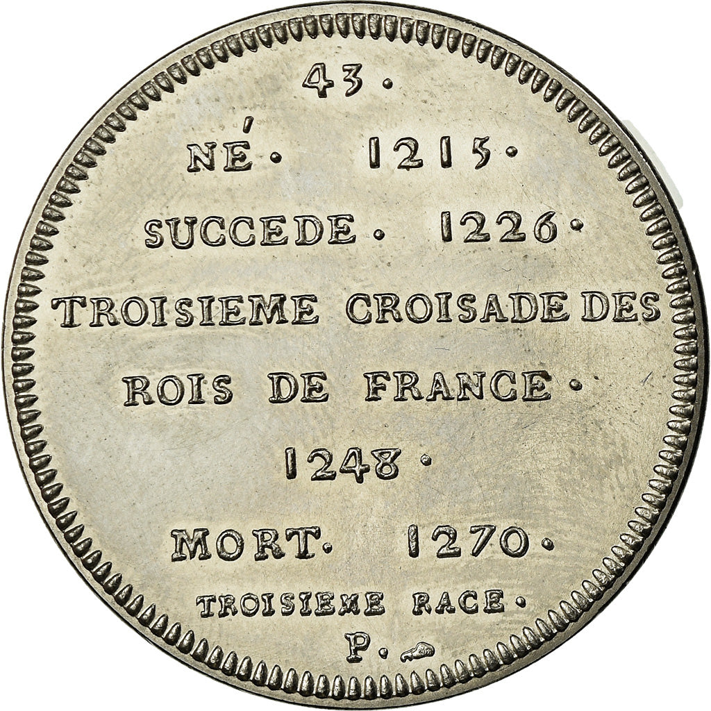 France, Medal, Les Rois de France, Saint-Louis, History, Piéfort, MS(65-70)
