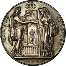 France, Médaille, Mariage Chrétien, Religions & beliefs, Petit, SUP+, Argent