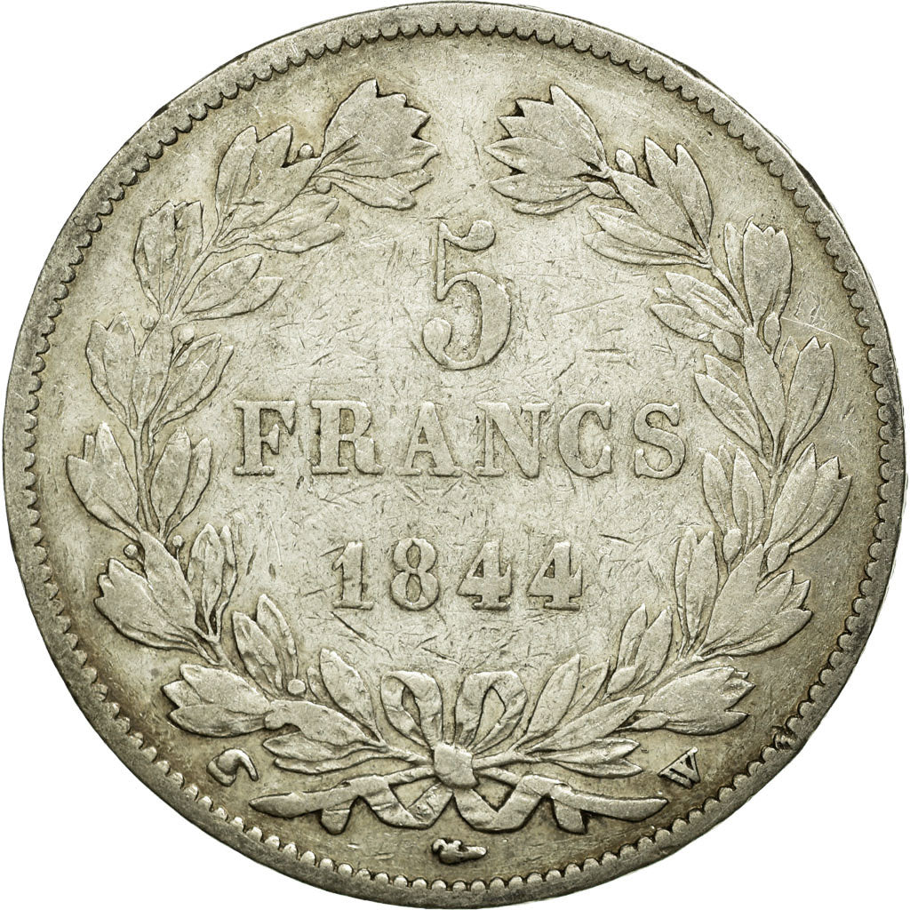 Coin, France, Louis-Philippe, 5 Francs, 1844, Lille, VF(30-35), Silver