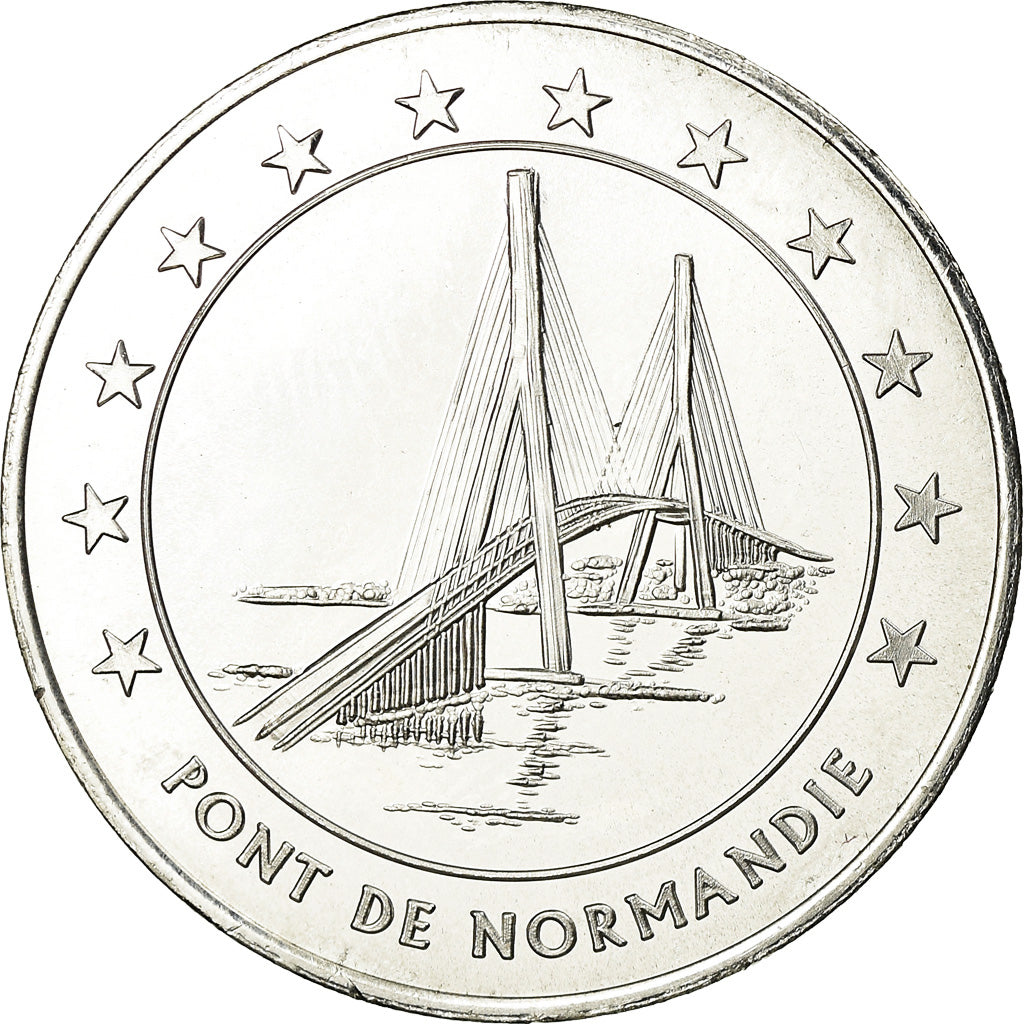 France, Médaille, 20 Euro, Ville du Havre, Pont de Normandie, 1996, FDC, Argent