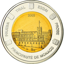 Monaco, Medal, 2 E, Essai-Trial, 2005, MS(65-70), Bi-Metallic