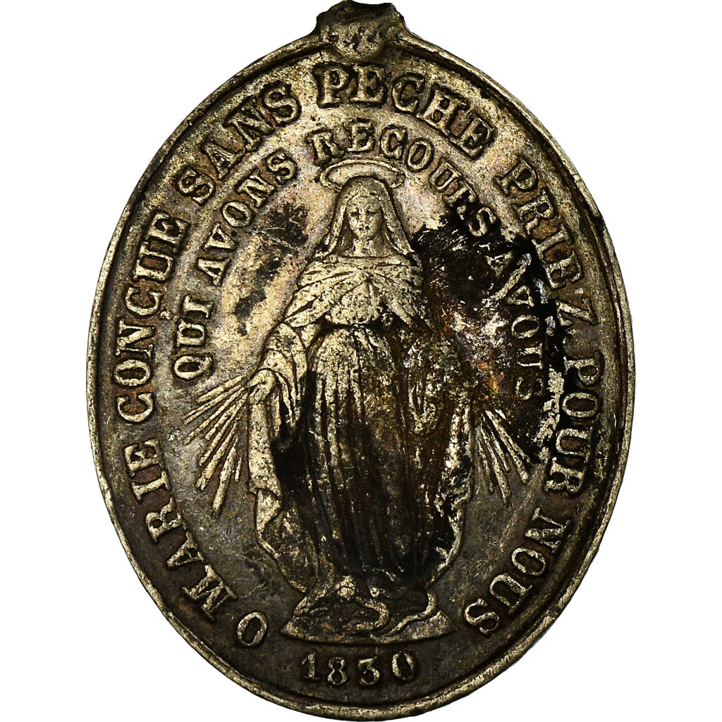 France, Médaille, Notre Dame des Victoires, Religions & beliefs, TTB, Argent