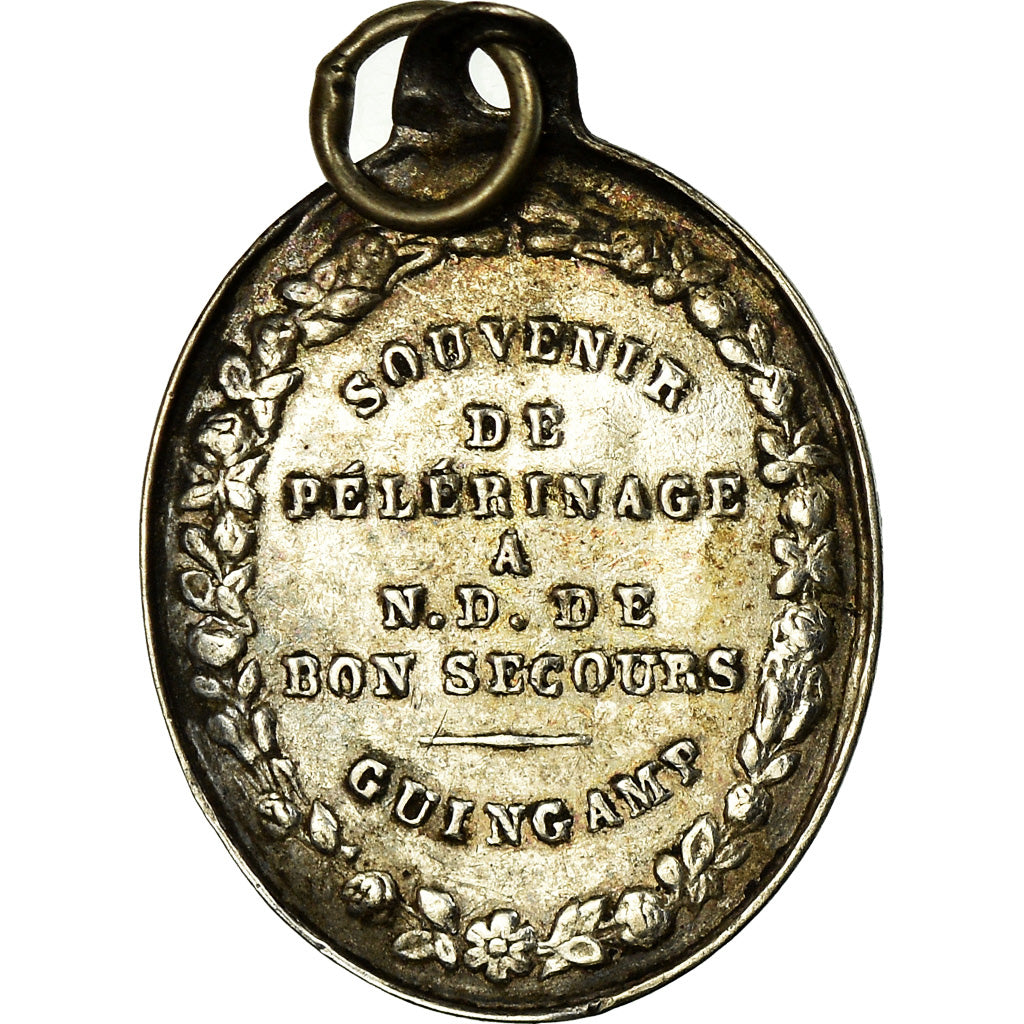 França, Medal, Souvenir de Pélerinage à Notre Dame de Bon Secours, AU(50-53)