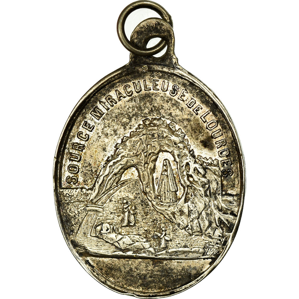 France, Medal, Apparition de la Sainte Vierge dans la Grotte de Lourdes, 1858
