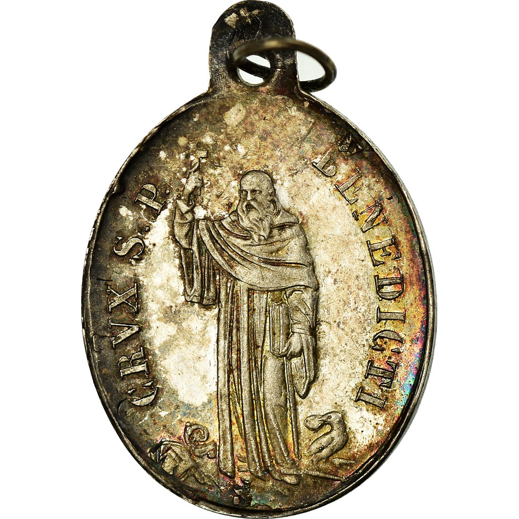 France, Medal, Crux S.P. Benedicti, Religions & beliefs, AU(55-58), Silver