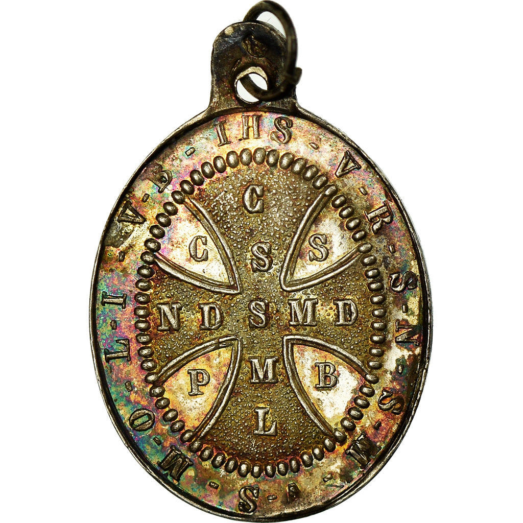 France, Medal, Crux S.P. Benedicti, Religions & beliefs, AU(55-58), Silver