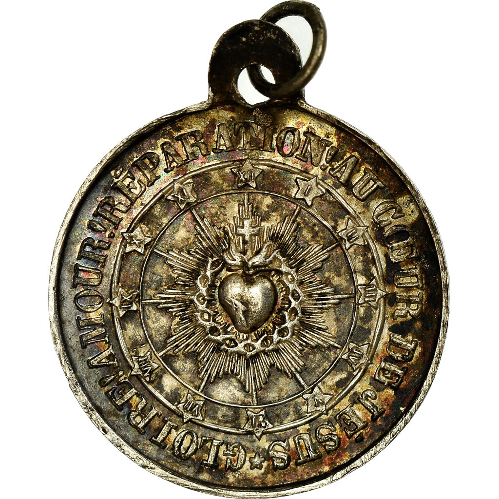 Vatican, Medal, Pie IX, Garde d'Honneur du Sacré Coeur, Religions & beliefs