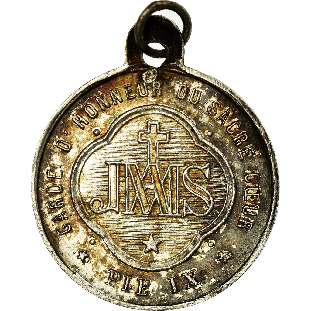 Vatican, Medal, Pie IX, Garde d'Honneur du Sacré Coeur, Religions & beliefs