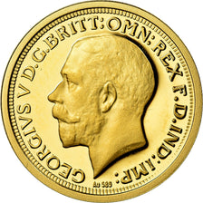 France, Medal, Réplique Souverain Georges V, MS(65-70), Gold