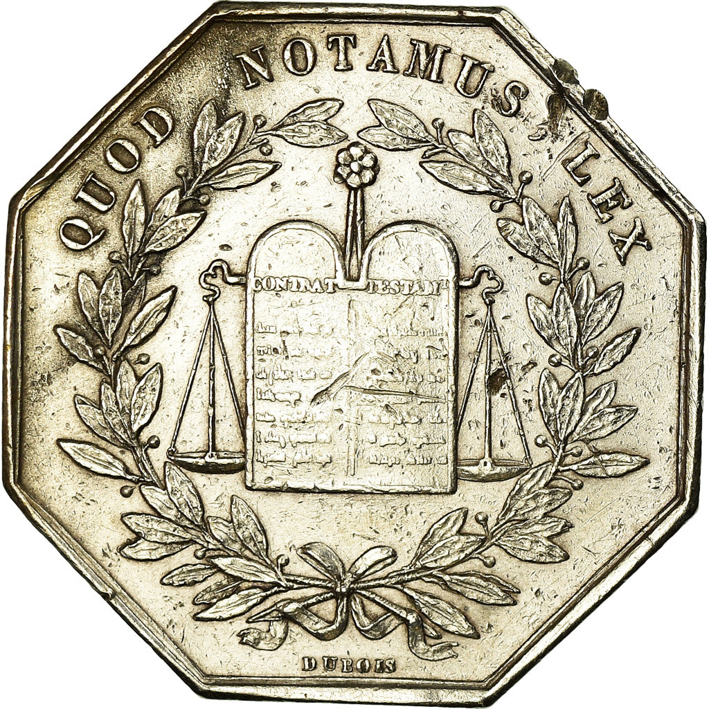 France, Token, Notary, Arrondissement de Châlon-sur-Marne, 1833, Dubois