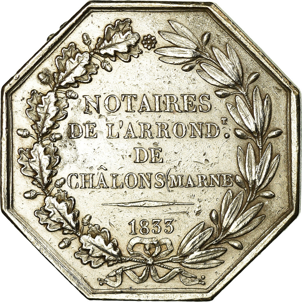 France, Token, Notary, Arrondissement de Châlon-sur-Marne, 1833, Dubois