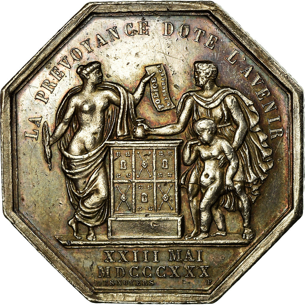 Francia, Token, Insurance, La Nationale, Incendie, 1830, Desnoyers, SPL-