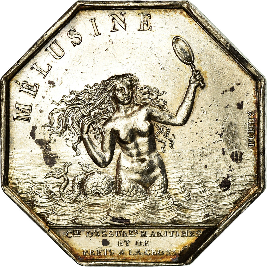 France, Jeton, Insurance, Mélusine, Assurances Maritimes, Caqué, SUP, Argent