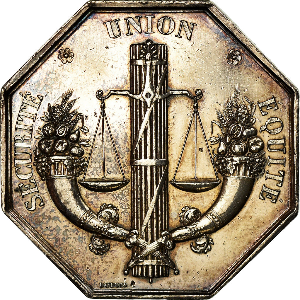 Francja, Token, Ubezpieczenie, La Fraternelle, Incendie, 1838, Dubois