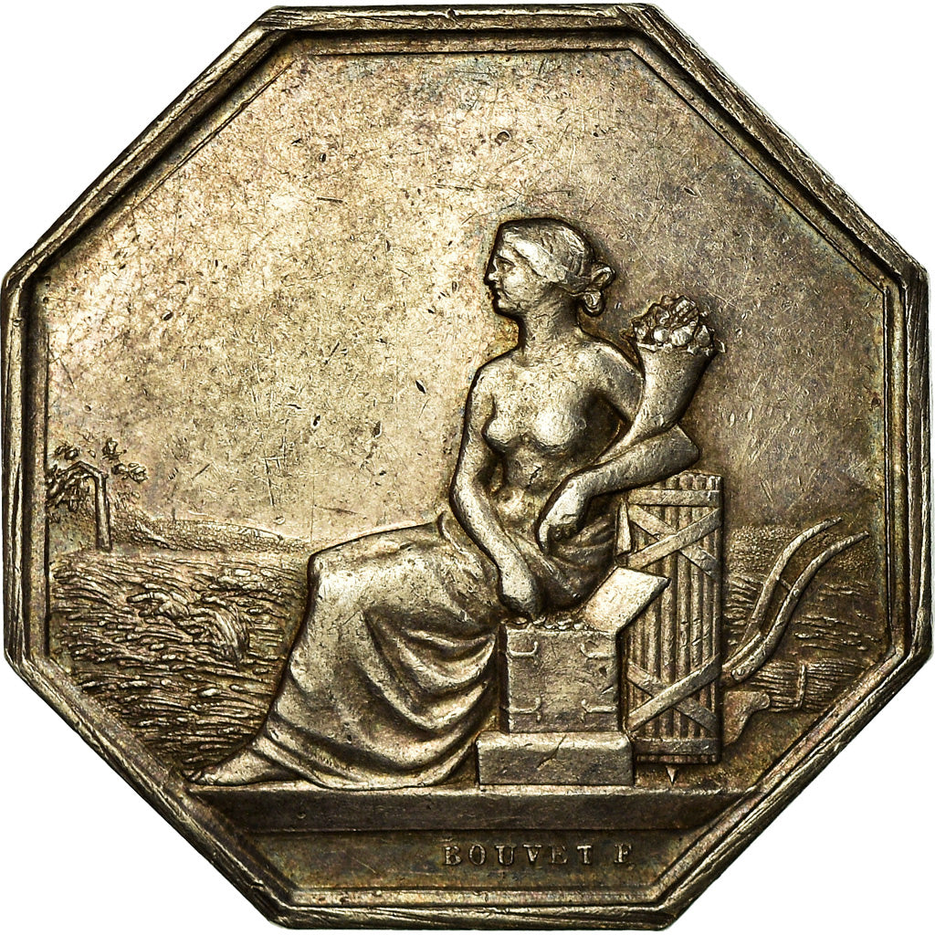France, Jeton, Insurance, Mutuelle contre La Grêle, Seine-et-Marne, 1829