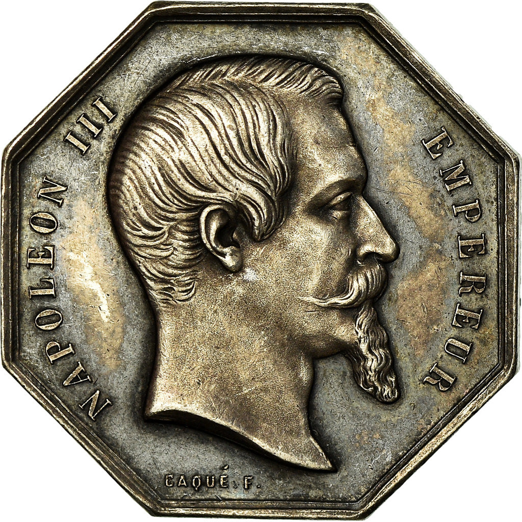 France, Token, Insurance, Napoléon III, Bourse de Paris, Caqué, AU(55-58)
