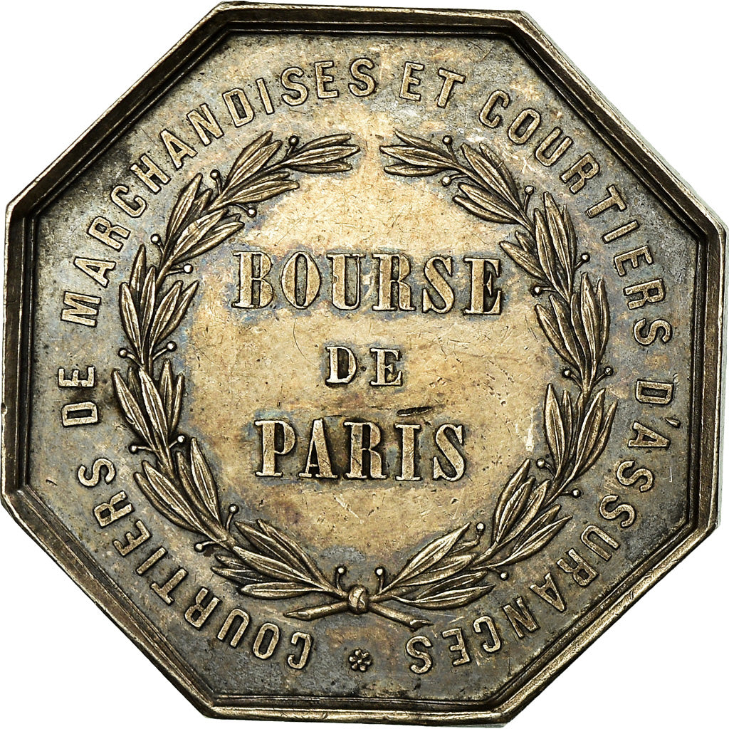 France, Token, Insurance, Napoléon III, Bourse de Paris, Caqué, AU(55-58)