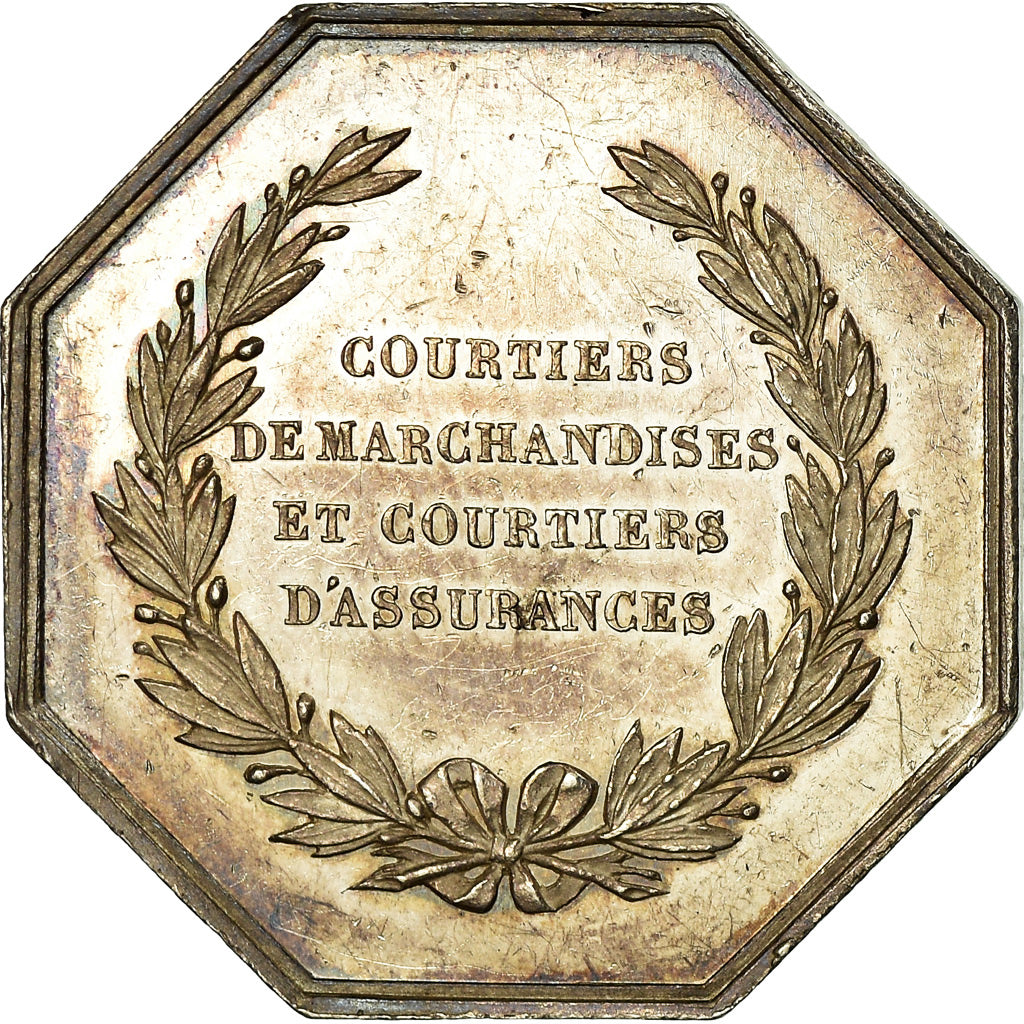 France, Token, Insurance, Bourse de Paris, Courtiers de Marchandises, 1833