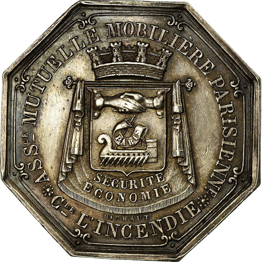 France, Token, Insurance, Mutuelle Immobilière Parisienne, Incendie, 1837