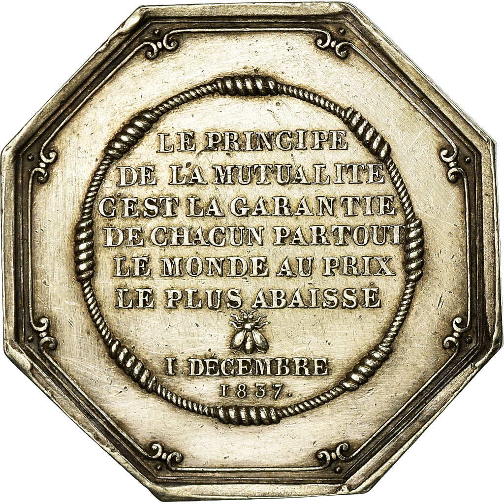 France, Token, Insurance, Mutuelle Immobilière Parisienne, Incendie, 1837