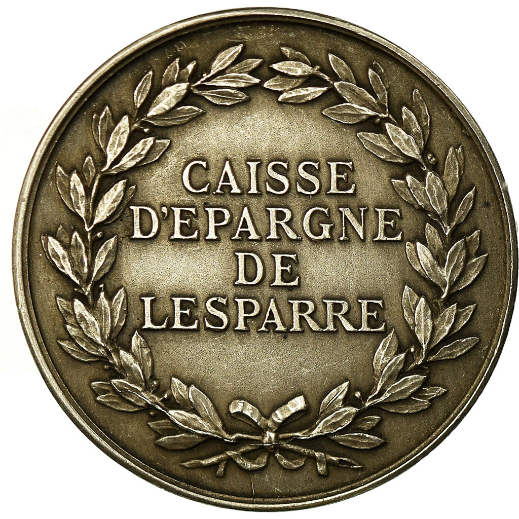 France, Token, Caisse d'Epargne de Lesparre, Merley, MS(63), Silver