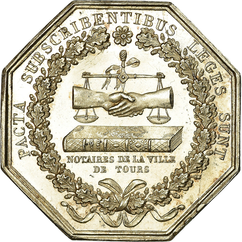 França, Token, Notariado, Notaires de la Ville de Tours, Barre, MS(60-62)