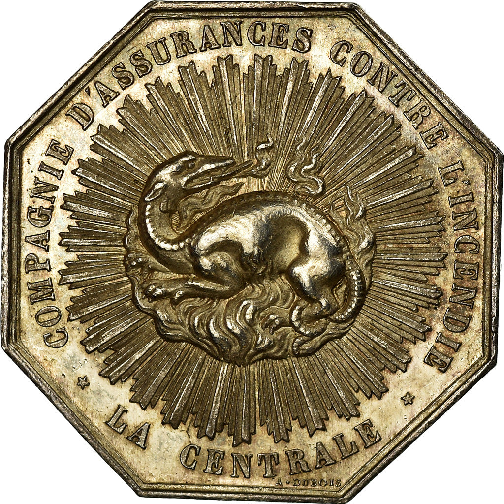 Francja, Token, Ubezpieczenie, La Centrale, Incendie, 1863, Dubois, AU(55-58)
