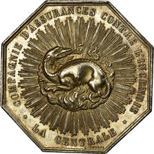 Francja, Token, Ubezpieczenie, La Centrale, Incendie, 1863, Dubois, AU(55-58)