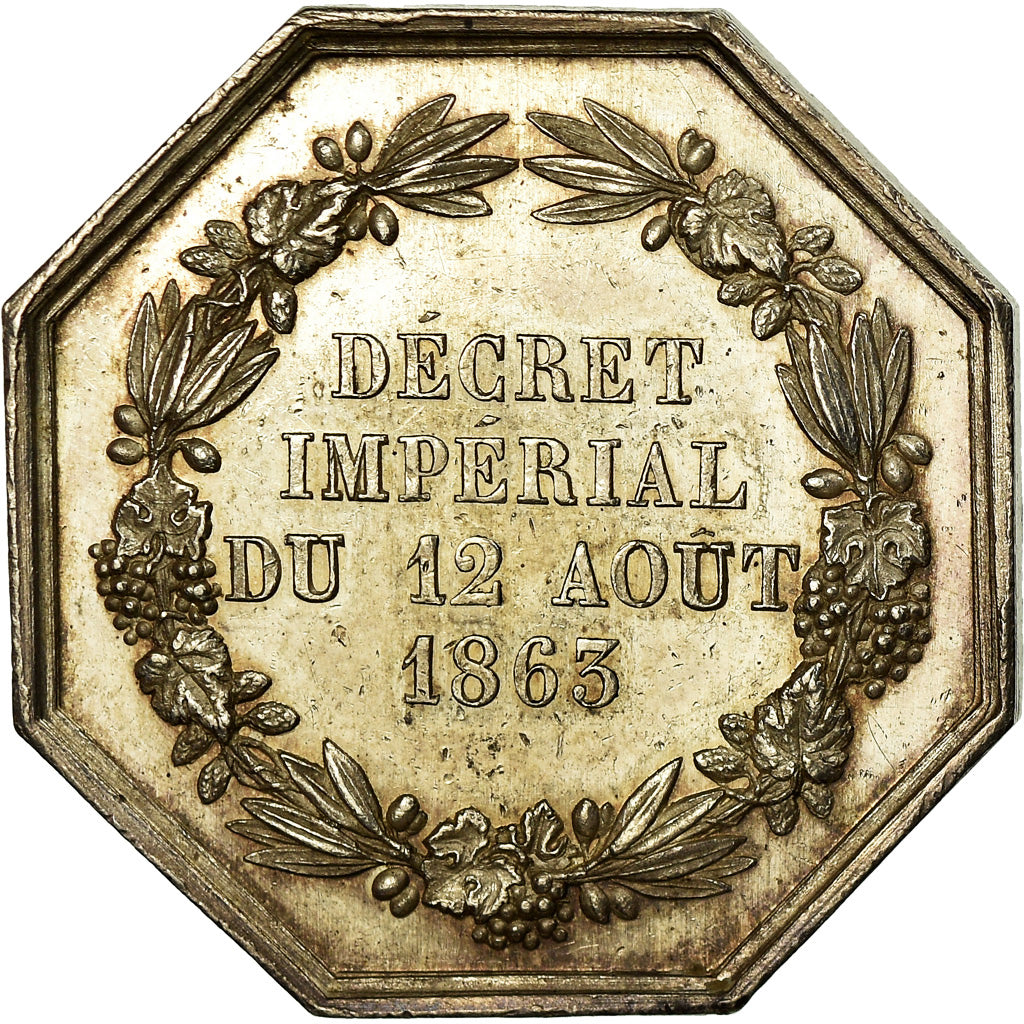 Francja, Token, Ubezpieczenie, La Centrale, Incendie, 1863, Dubois, AU(55-58)