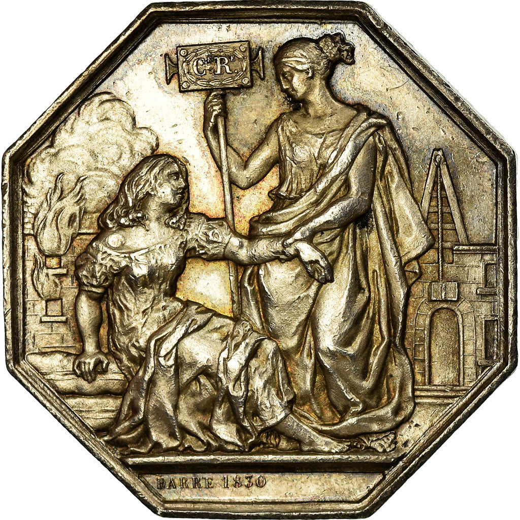 Frankrijk, Token, Insurance, La Nationale, Incendie, 1830, Barre, ZF+, Zilver