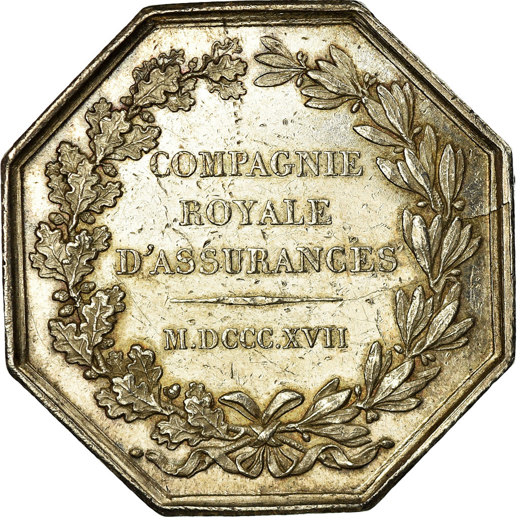 Frankrijk, Token, Insurance, La Nationale, Incendie, 1830, Barre, ZF+, Zilver