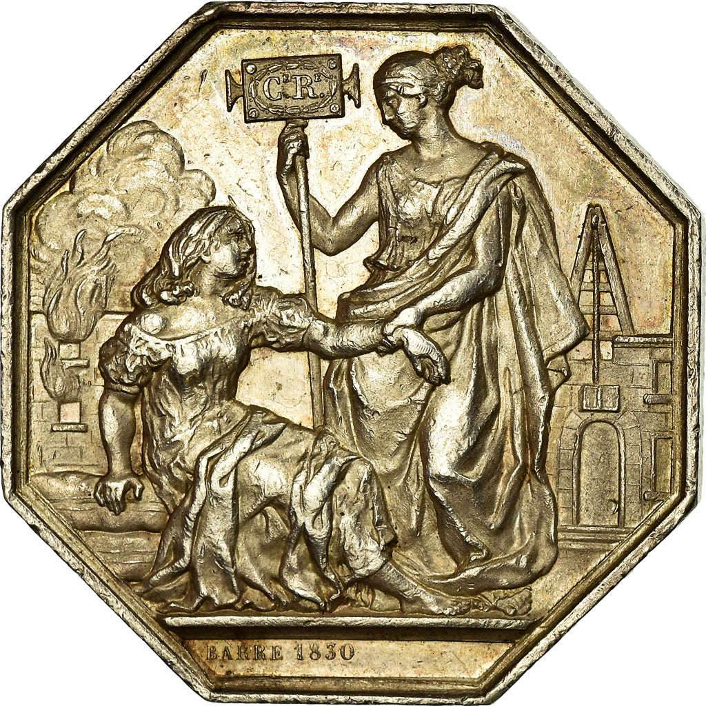Francia, Token, Insurance, La Nationale, Incendie, 1830, Barre, EBC, Plata