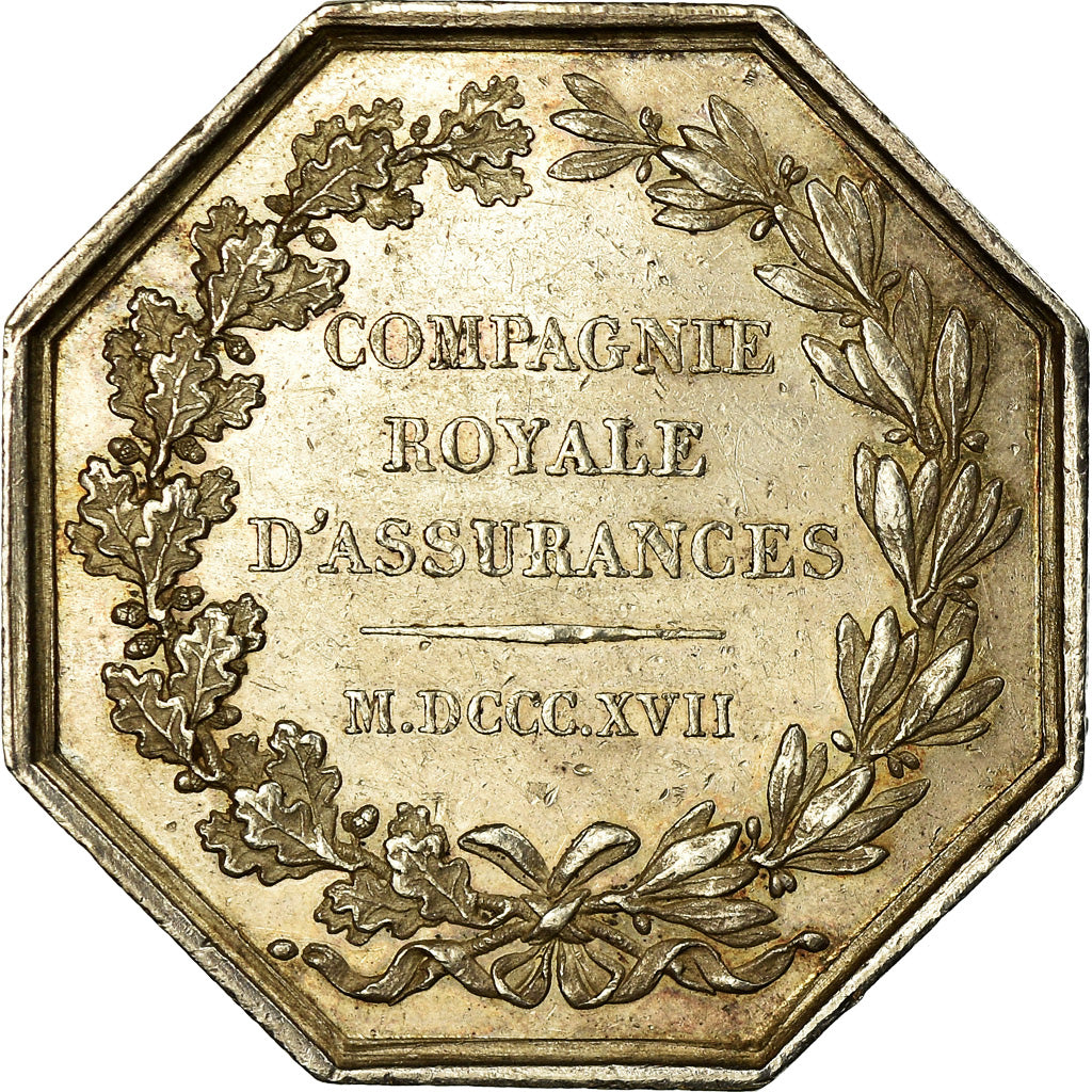 Francia, Token, Insurance, La Nationale, Incendie, 1830, Barre, EBC, Plata