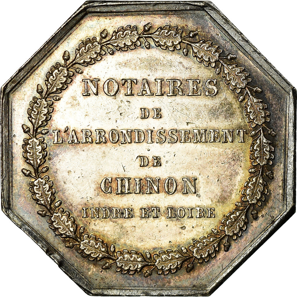 Francia, Token, Notaires de l'Arrondissement de Chinon, Indre et Loire, Caqué