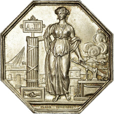 France, Token, Insurance, Seine et Oise, Incendie, 1819, Barre, MS(63), Silver