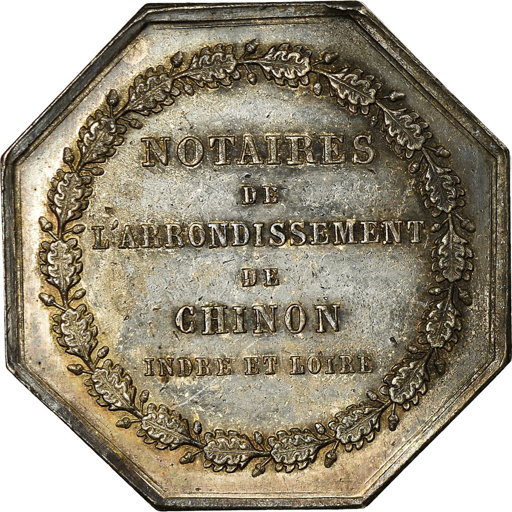 France, Jeton, Notaires de l'Arrondissement de Chinon, Indre et Loire, Caqué