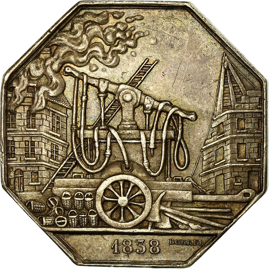 Francia, Token, Insurance, Mutuelle contre l'Incendie, Vienne, 1838, Borrel.A