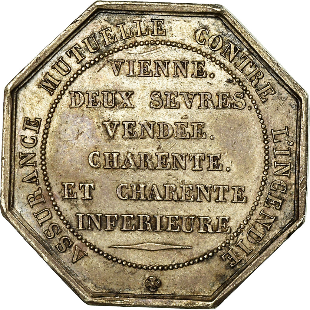 Francia, Token, Insurance, Mutuelle contre l'Incendie, Vienne, 1838, Borrel.A