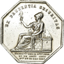 France, Token, Insurance, Mutuelle de l'Indre, Incendie, 1854, Caqué