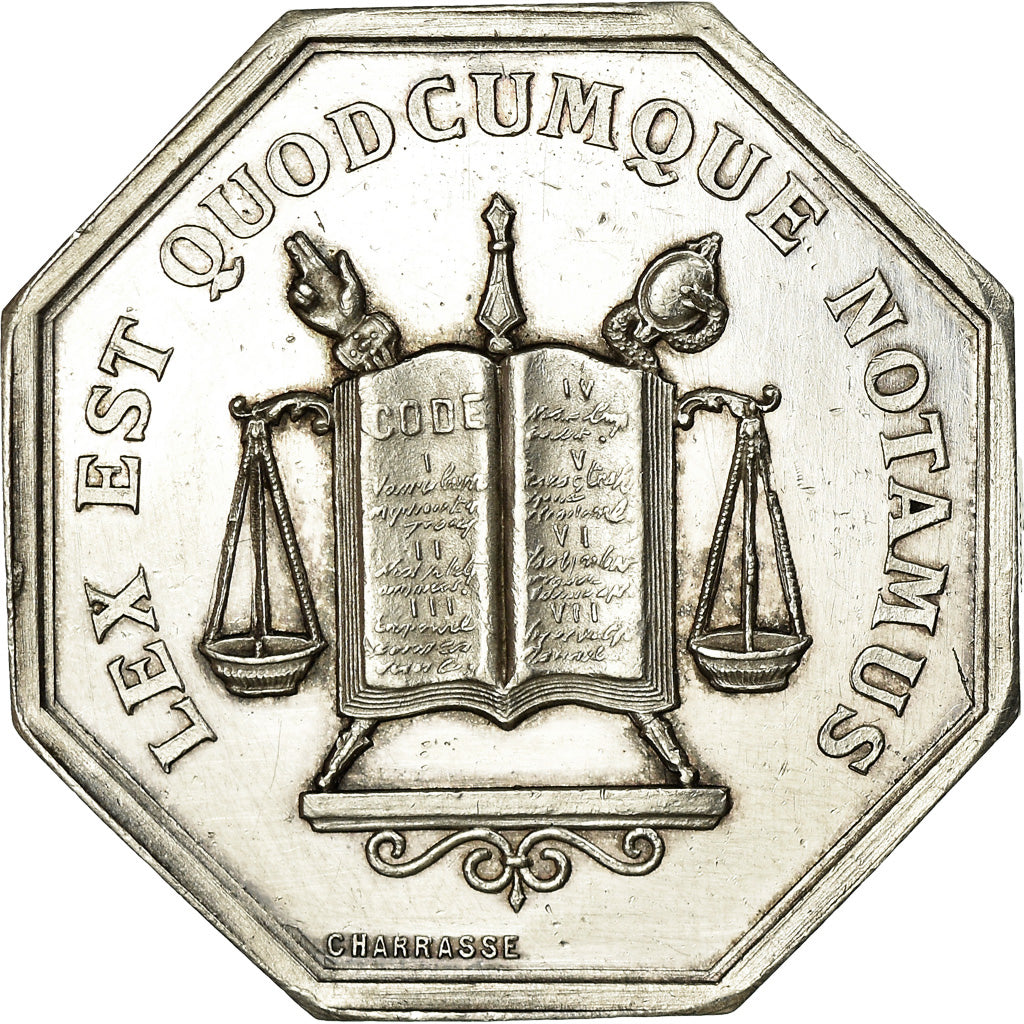 France, Token, Notaires de l'Arrondissement de Bourg, Charrasse, MS(60-62)