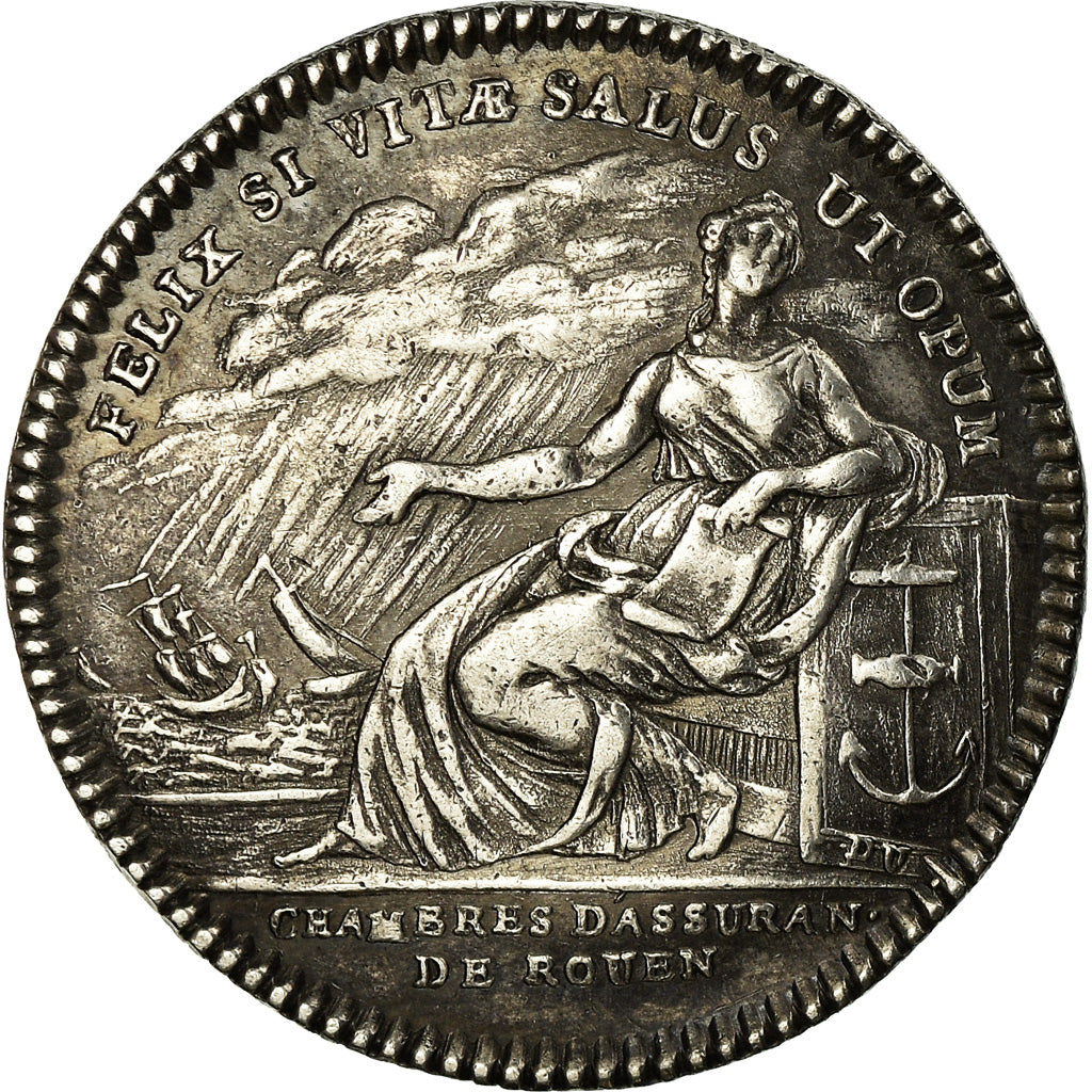 Frankrijk, Token, Louis XVI, Chambres d'Assurances de Rouen, PR, Zilver